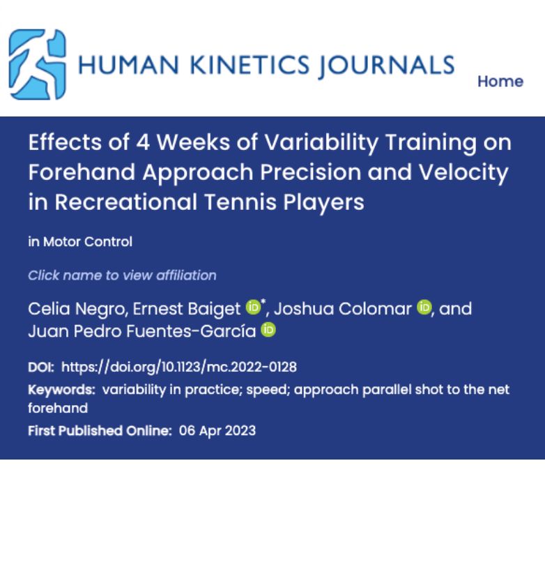 Estudio dirigido por Ernest Baiget publicado en Motor Control sobre los efectos de Powerinstep en el tenis